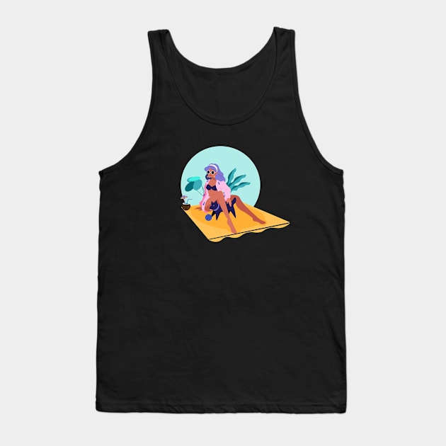 Beach Time Tank Top by kjm.illustrations